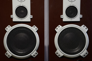 Music speakers, vintage speakers. © eleonimages