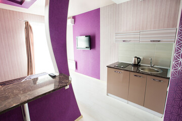 mini kitchen in a miniature apartment