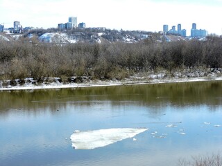 Spring city and river, Nizhny Novgorod, Russia