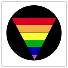 Rainbow ironia tęczowe logo symbol wolności LGBT - obrazy, fototapety, plakaty