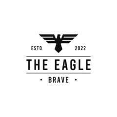 Obraz premium eagle label badge logo design vector
