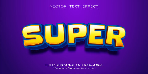 Super text effect, Editable three dimension text style
