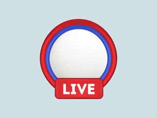 Live user video streaming gradient. Social media icon. Avatar stories. Vector illustration.