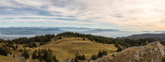 Vue Sur Genève Depuis La Dôle