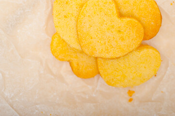 heart shaped shortbread valentine cookies