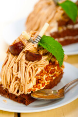 chestnut cream cake dessert