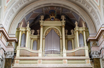 Church interior, photography. Europe, Hungary