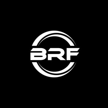 BRF letter logo design with black background in illustrator, vector logo modern alphabet font overlap style. calligraphy designs for logo, Poster, Invitation, etc.	