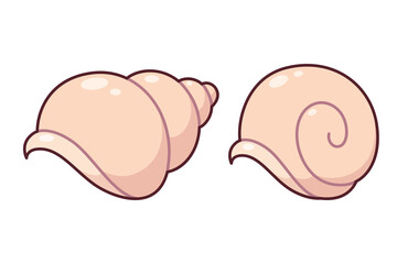 Cute cartoon snail shells