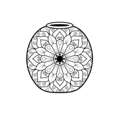 Mandala Vase Vector and line art. Mandala coloring page. Hand drawn mandalas. Decorative elements. Vector illustration.
Islam, Arabic, Indian, Turkish,  Pakistan,  Chinese, Ottoman motifs.