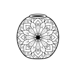 Mandala Vase Vector and line art. Mandala coloring page. Hand drawn mandalas. Decorative elements. Vector illustration.
Islam, Arabic, Indian, Turkish,  Pakistan,  Chinese, Ottoman motifs.