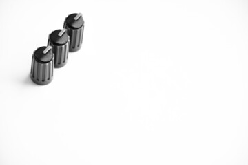 volume potentiometer mixer knob and copy space for text