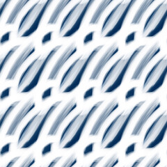 pattern with abstract geometric figures of white and dark blue color, modern pattern print