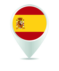 Location Icon for Spain Flag, Vector