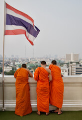 Monks over bangkok