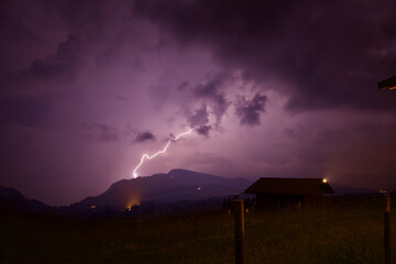 Lightning over Mountain