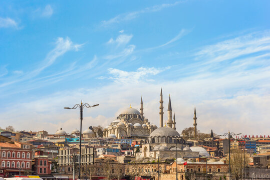 Suleymaniye mosque in spring