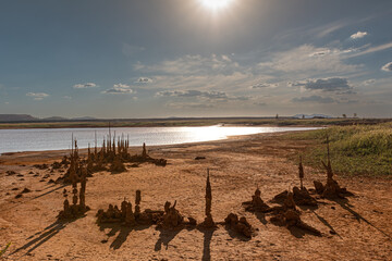 The Tinto river in Huelva, Spain