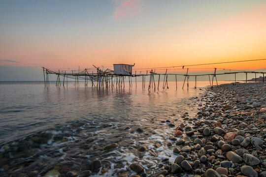 Fishing trap at seaside in Sarkoy Town