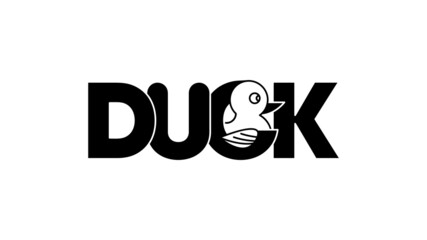 Duck icon special collection logo set in duck lettering. Download the creative duck lettering beak vector. Design element creative linear logo.