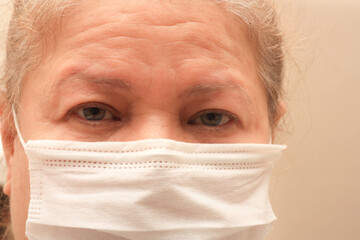 Portrait of a thoughtful mature woman looking at the distance.