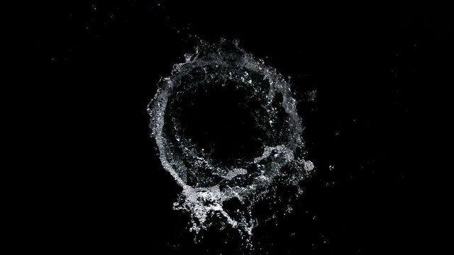 Super slow motion of rotating water in twister shape. Filmed on high speed cinema camera, 1000 fps.