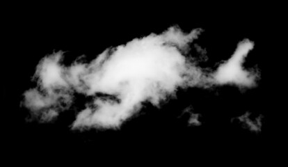 Realistische Wolke isoliert auf Schwarzem Hintergrund