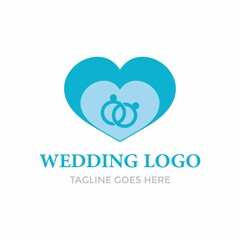 Wedding Logo design vector template. Happy Wedding Day concept. Infinity Logotype Love Icon.