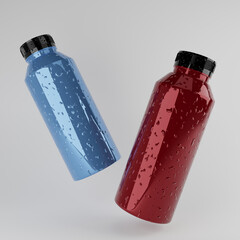 realistic bottle mockup design