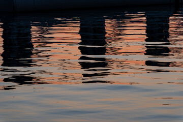 Reflection in water at sunset - 478016989