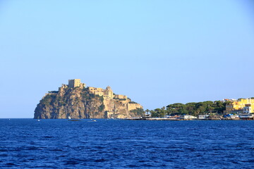 Fototapeta na wymiar impressive Aragonese castell - Ischia island,Italy