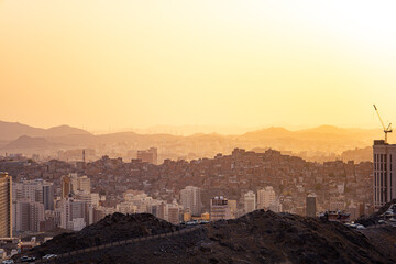 Mecca city urban and Buildings , Saudi Arabia at sunset - Makkah al-Mukarramah  © Ayman