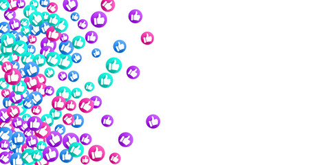 Thumbs up isolated vector like social media sign symbols.