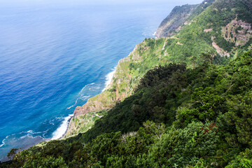 View of the coast of the sea from the mountains, in Funchal, Madeira
Mountains and sea