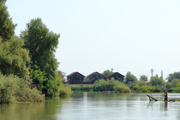 Obraz premium Traditional village in the Danube delta in Romania