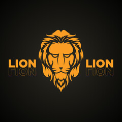 luxury wild lion logo concept