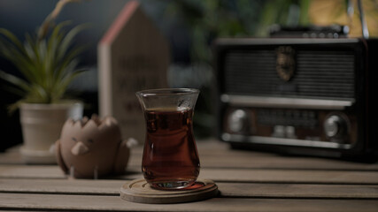 Arabic tea cup on the table