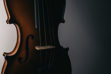 close violin and shadows