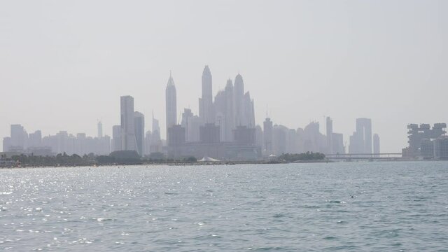 Dubai Marina Skyline from Sea