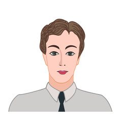 Avatar. Face Icon. male social profile of business man. Man portrait illustration