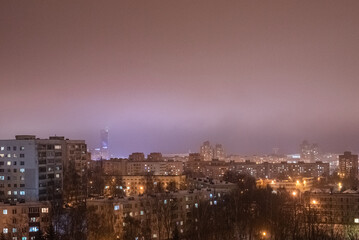 Night city from a height