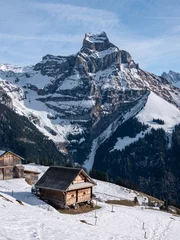 Foto auf Leinwand Schneebedekte Berge in den Alpen © UrbanExplorer