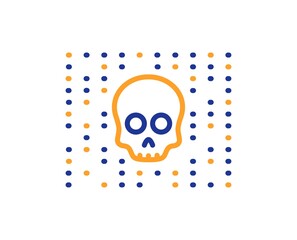 Cyber attack line icon. Ransomware threat sign. Computer phishing virus symbol. Colorful thin line outline concept. Linear style cyber attack icon. Editable stroke. Vector