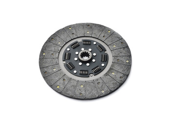 Clutch disc, car clutch disc, car transmission, white background, close-up
