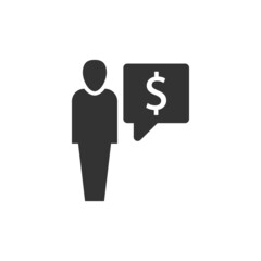 business speech icon - Business Lecture Icon