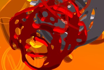 Cartoon water liquid particles droplets. Abatract painting. 2d illustration. Frozen motion small particle molecules. © Jakub