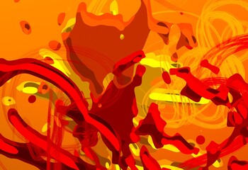 Cartoon water liquid particles droplets. Abatract painting. 2d illustration. Frozen motion small particle molecules. © Jakub