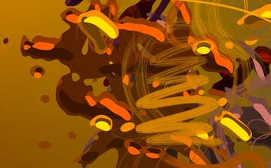 Cartoon water liquid particles droplets. Abatract painting. 2d illustration. Frozen motion small particle molecules. © Jakub