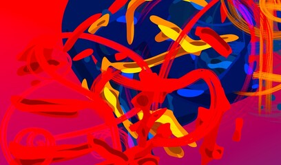 Cartoon water liquid particles droplets. Abatract painting. 2d illustration. Frozen motion small particle molecules. © Jakub