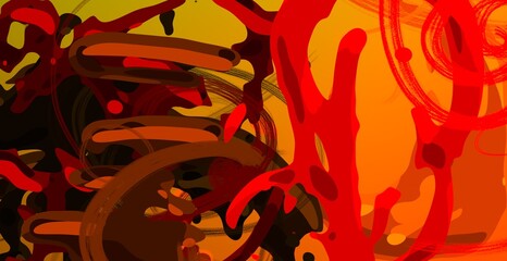 Cartoon water liquid particles droplets. Abatract painting. 2d illustration. Frozen motion small particle molecules. © Jakub